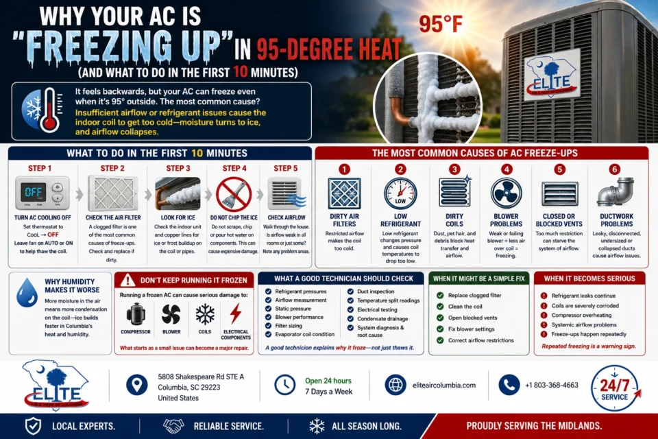 why your ac is freezing up