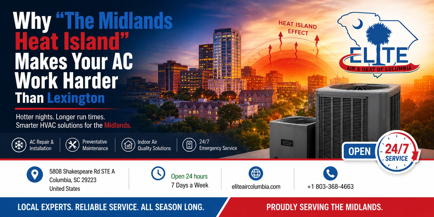 Why Midlands Heat Island Makes Your AC Work Harder