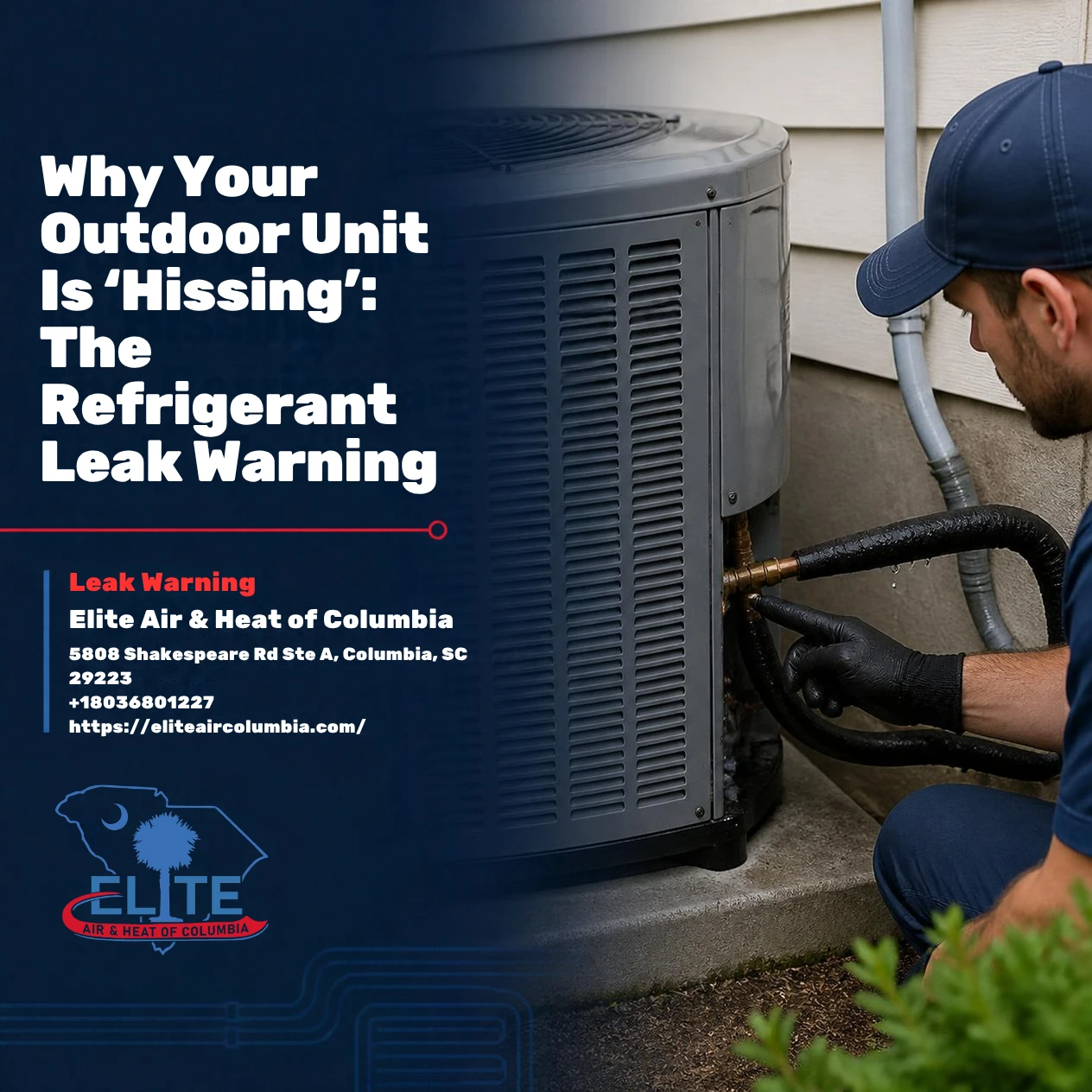 Why Your Outdoor Unit Is “Hissing”: The Refrigerant Leak Warning