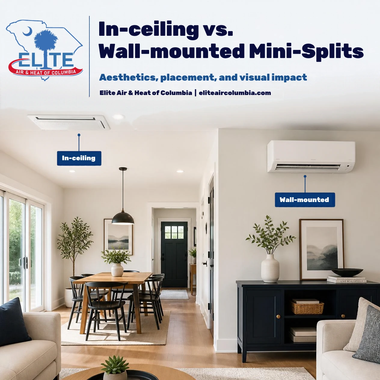 In-Ceiling vs. Wall-Mounted Mini-Splits: The “Aesthetics” Debate