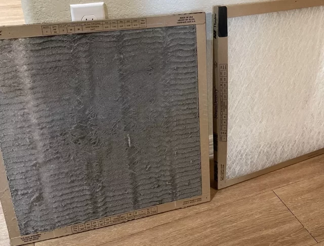 Dirty vs. Clean Air Filter Comparison