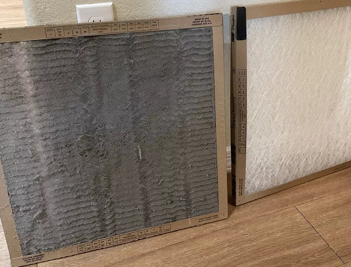 Dirty vs. Clean Air Filter Comparison