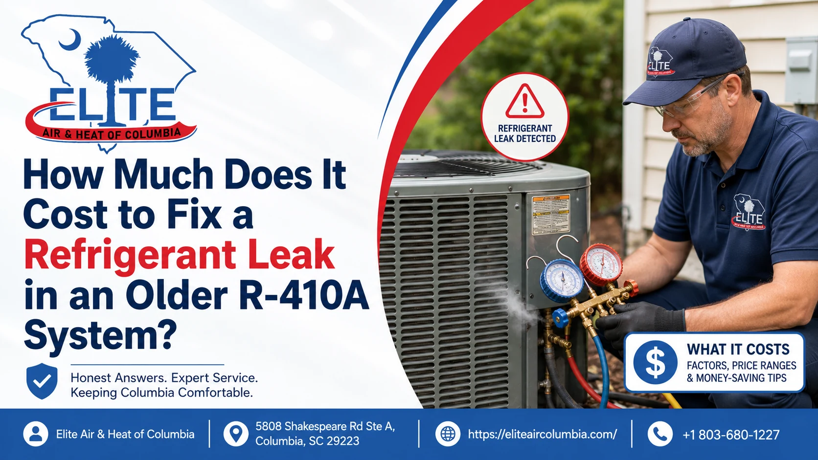 R-410A Refrigerant Leak Repair Cost for Older AC Systems