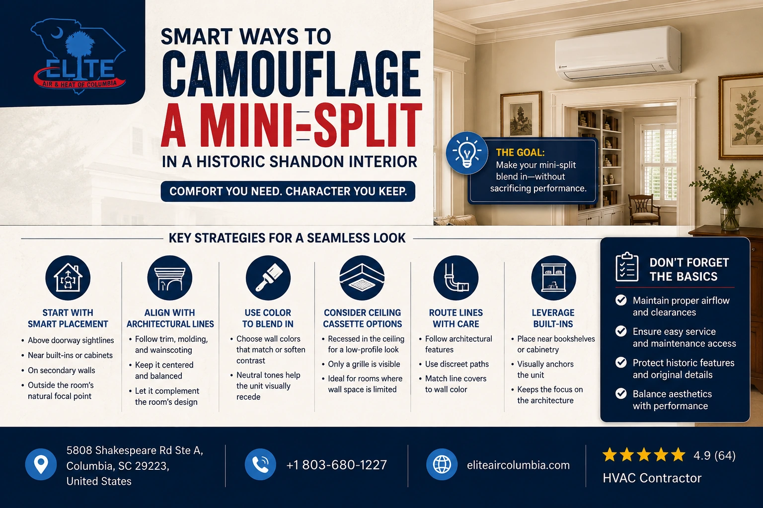 How to “Camouflage” a Mini-Split in a Historic Shandon Interior

